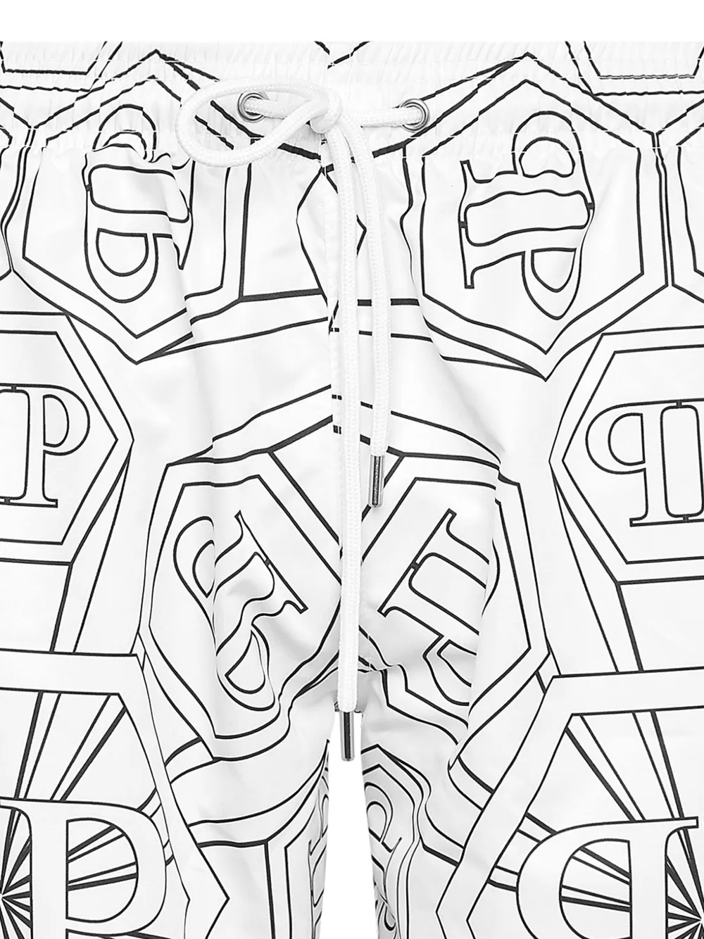 Philipp Plein monogram-print swim shorts - Wit