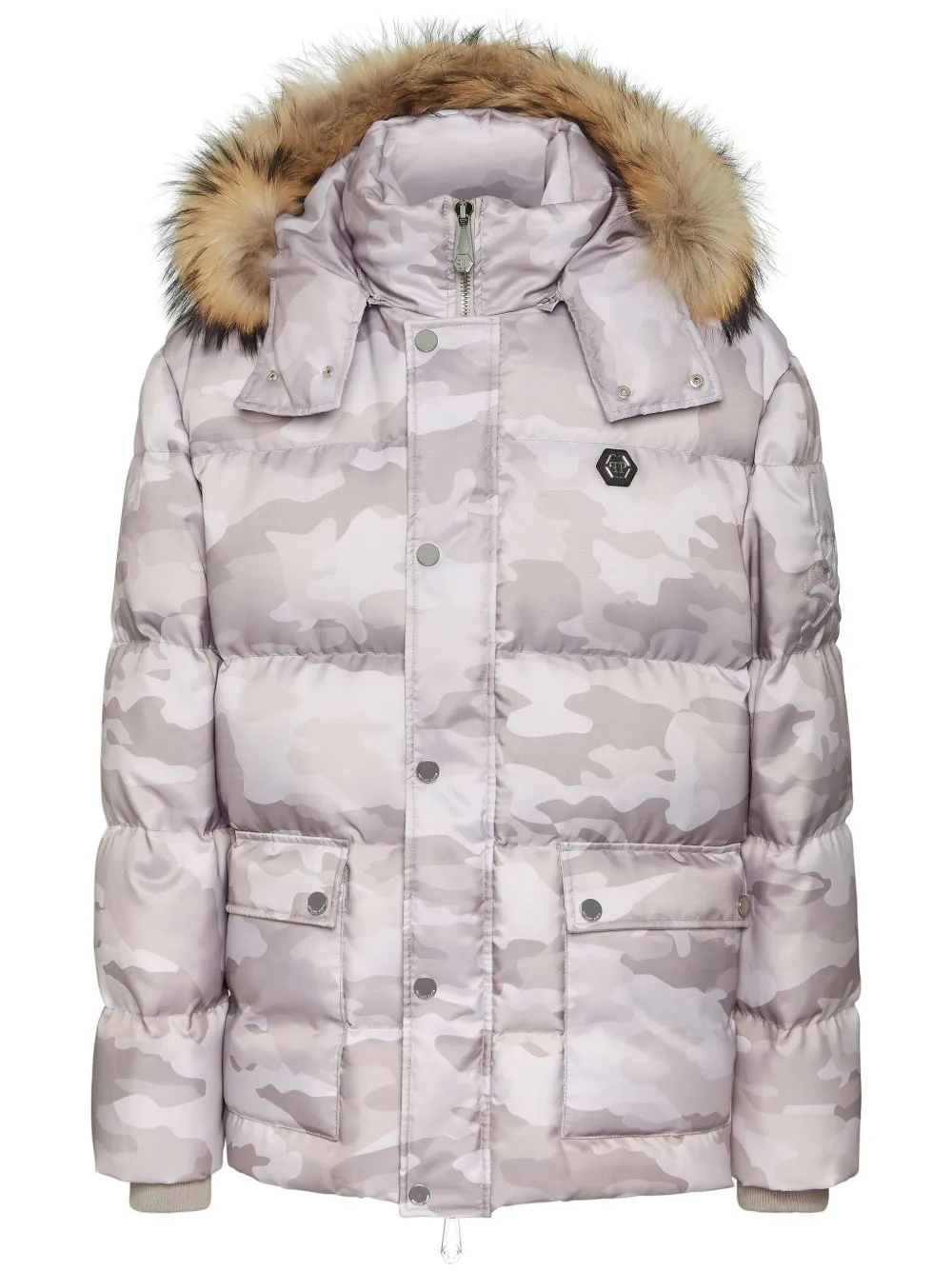 Philipp Plein camouflage-print padded parka coat | Neutrals | Image 1