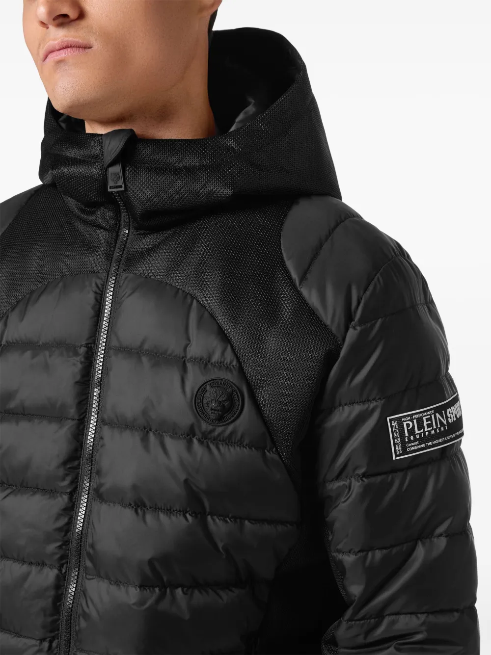 Plein Sport Donsjack met capuchon Zwart