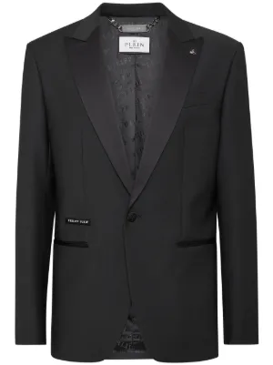 Saint Laurent ストライプ テーラードジャケット | ブラック | FARFETCH JP