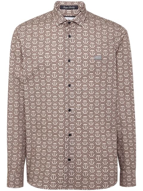 Philipp Plein Sugar Daddy Monogram long-sleeve shirt Men