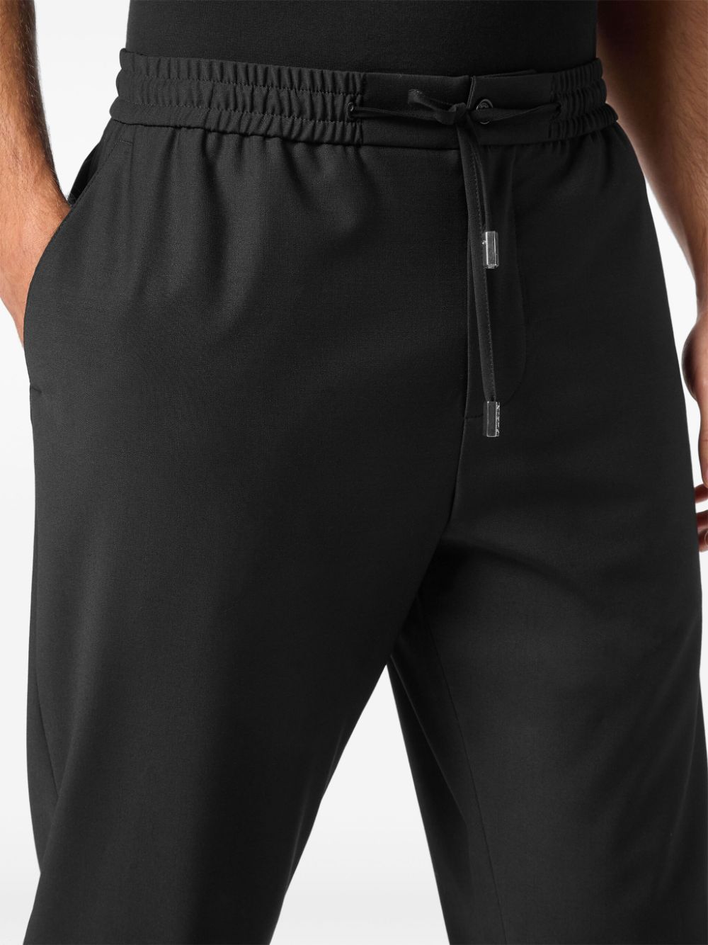 Shop Philipp Plein Drawstring-waist Track Pants In Black