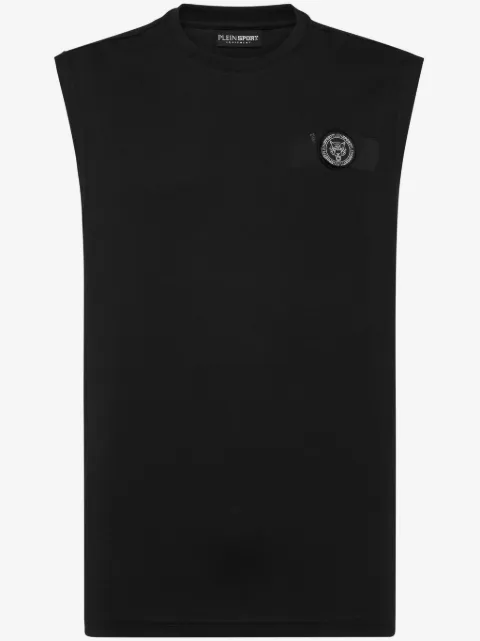 Plein Sport playera sin mangas con cuello redondo