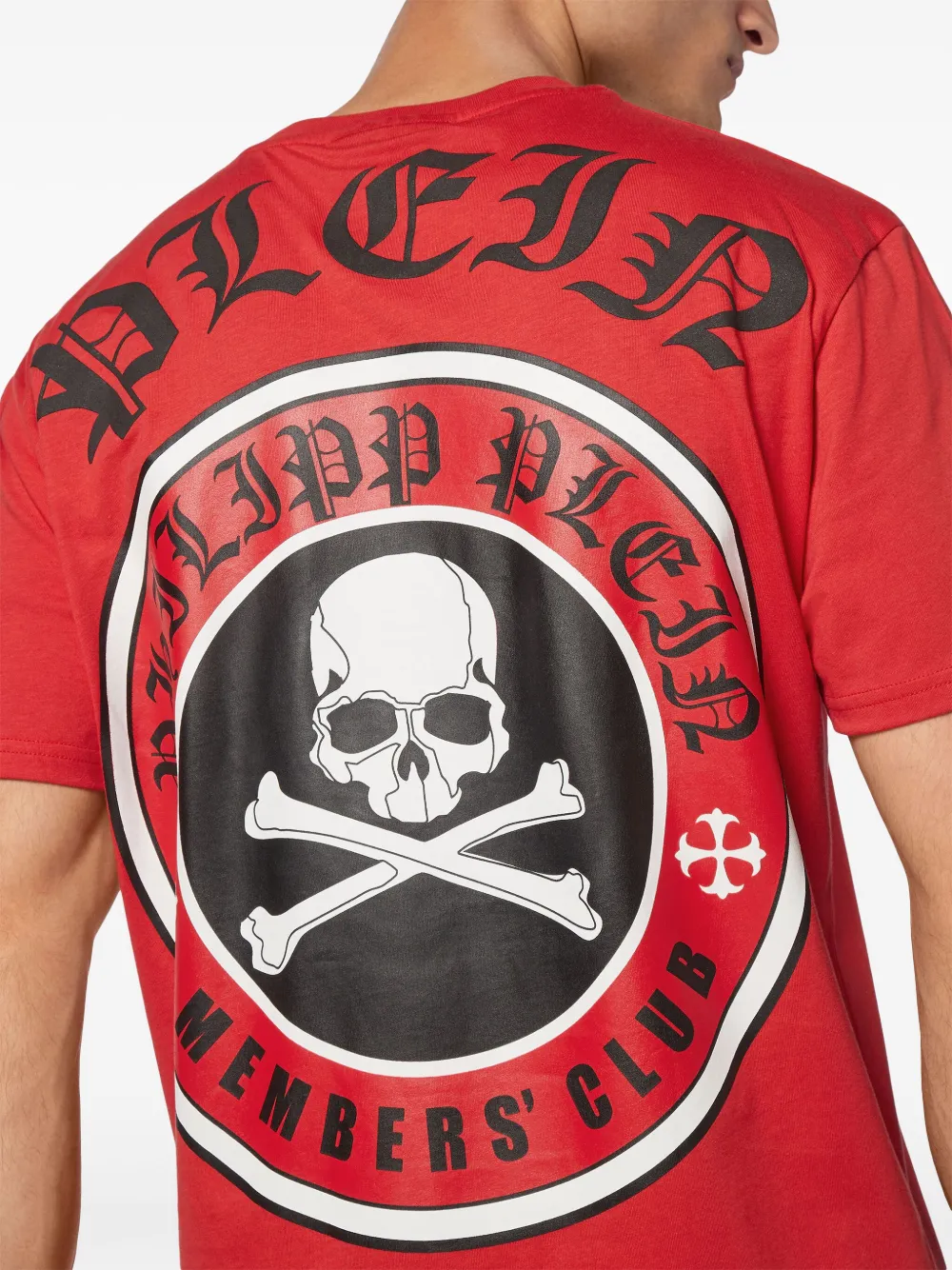 Philipp Plein T-shirt met doodskopprint Rood