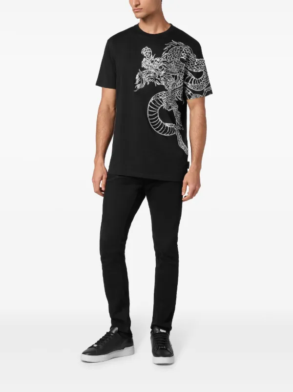 Philipp Plein Dragon Strass Tシャツ | ブラック | FARFETCH JP