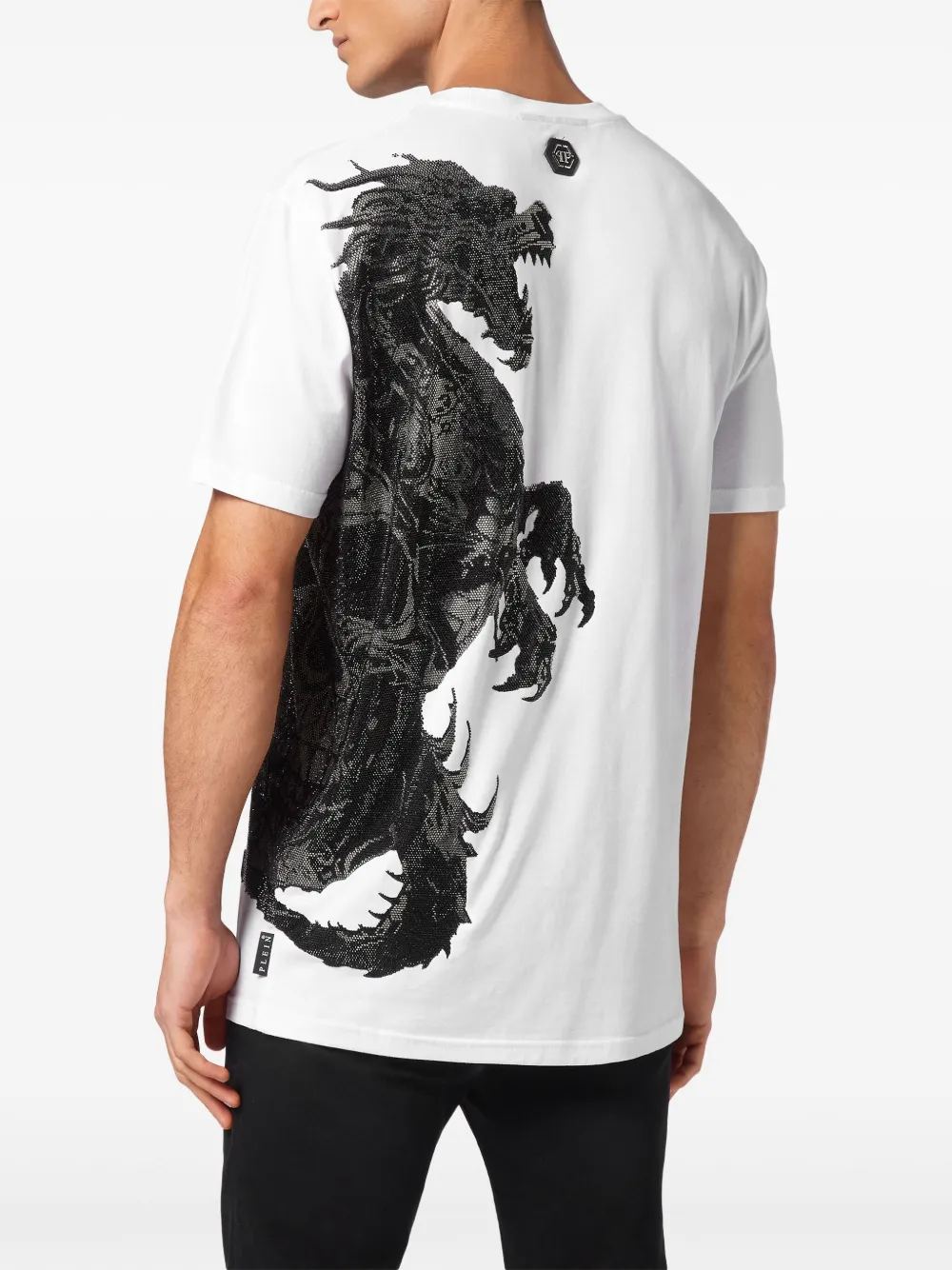 Philipp Plein Dragon Skull T-shirt Wit