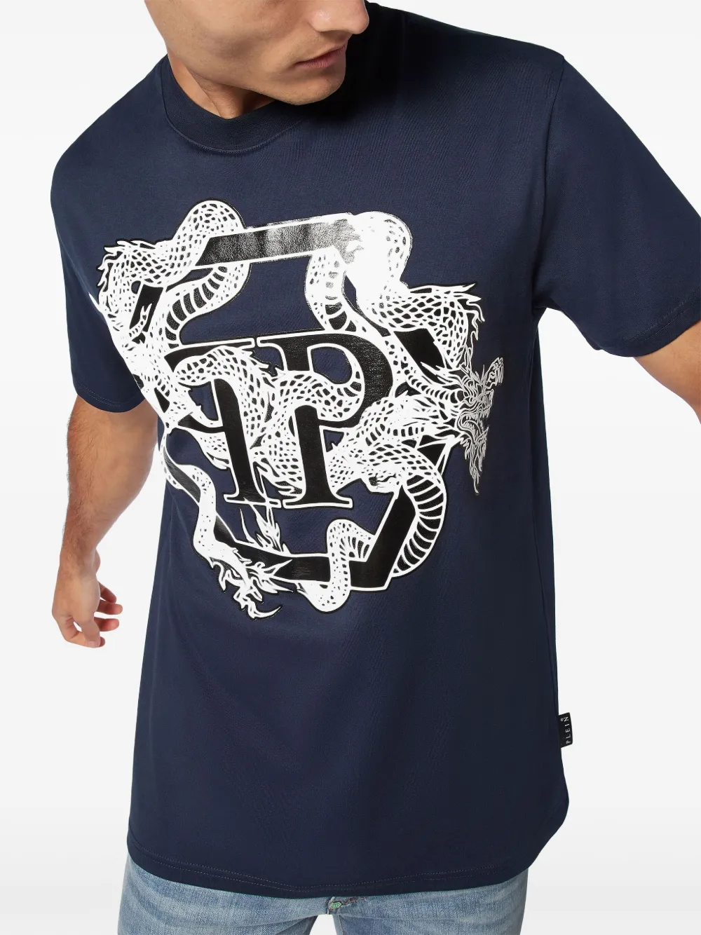 Philipp Plein SS Dragon T-shirt Blauw