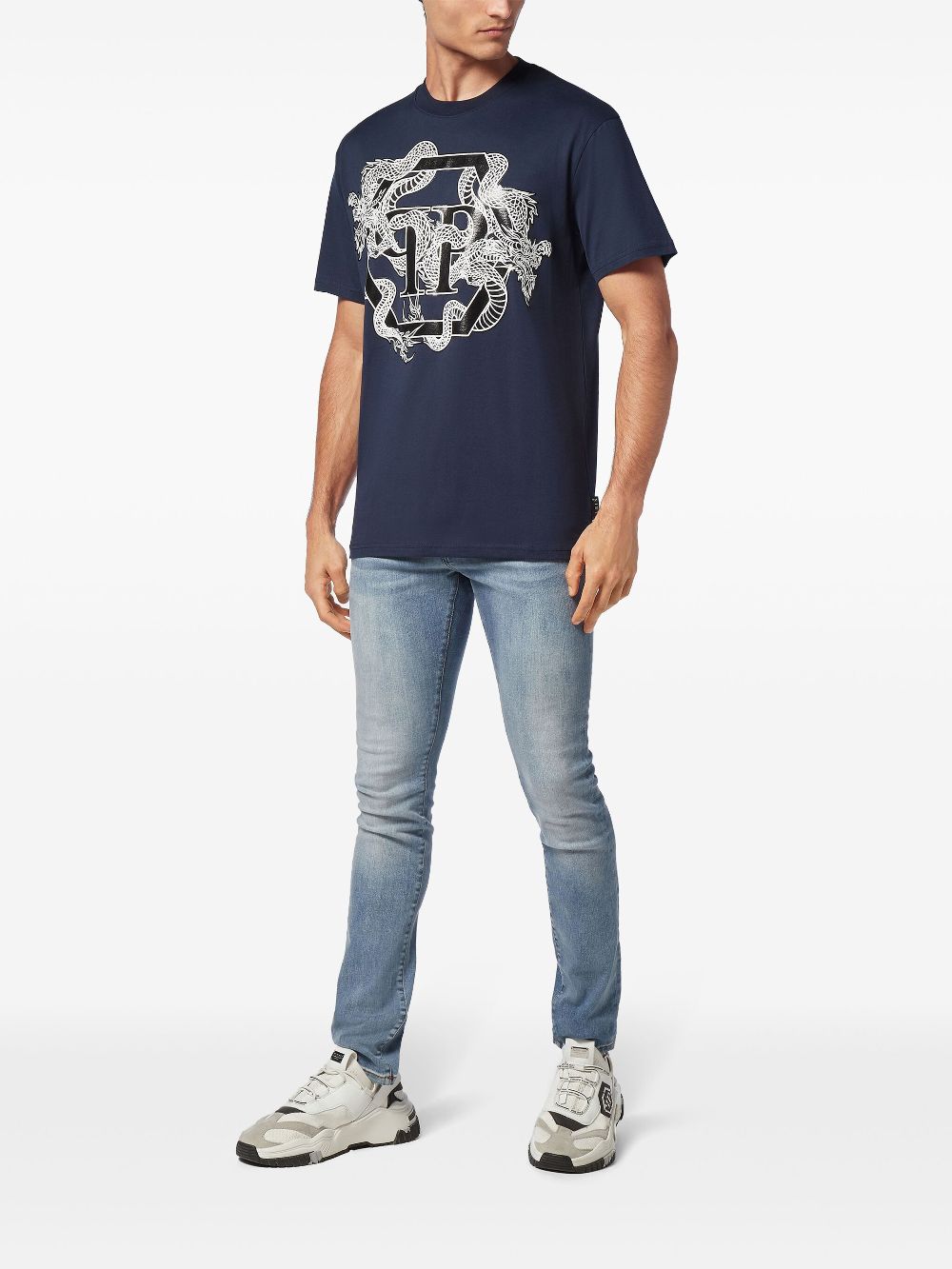 Philipp Plein SS Dragon T-shirt - Blauw