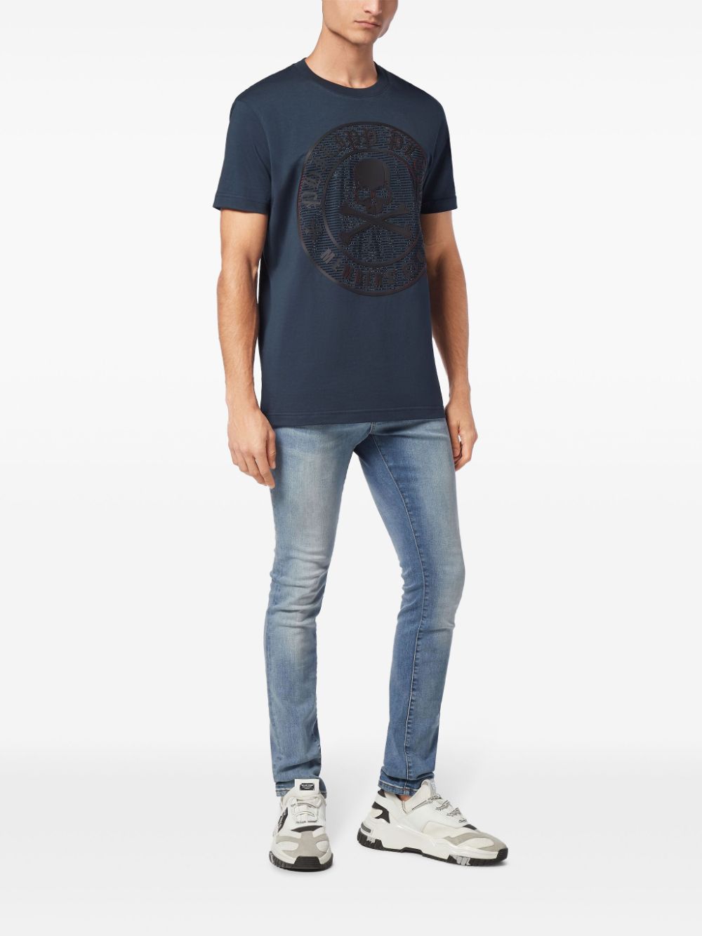 Philipp Plein SS Skull&Bones T-shirt - Blauw