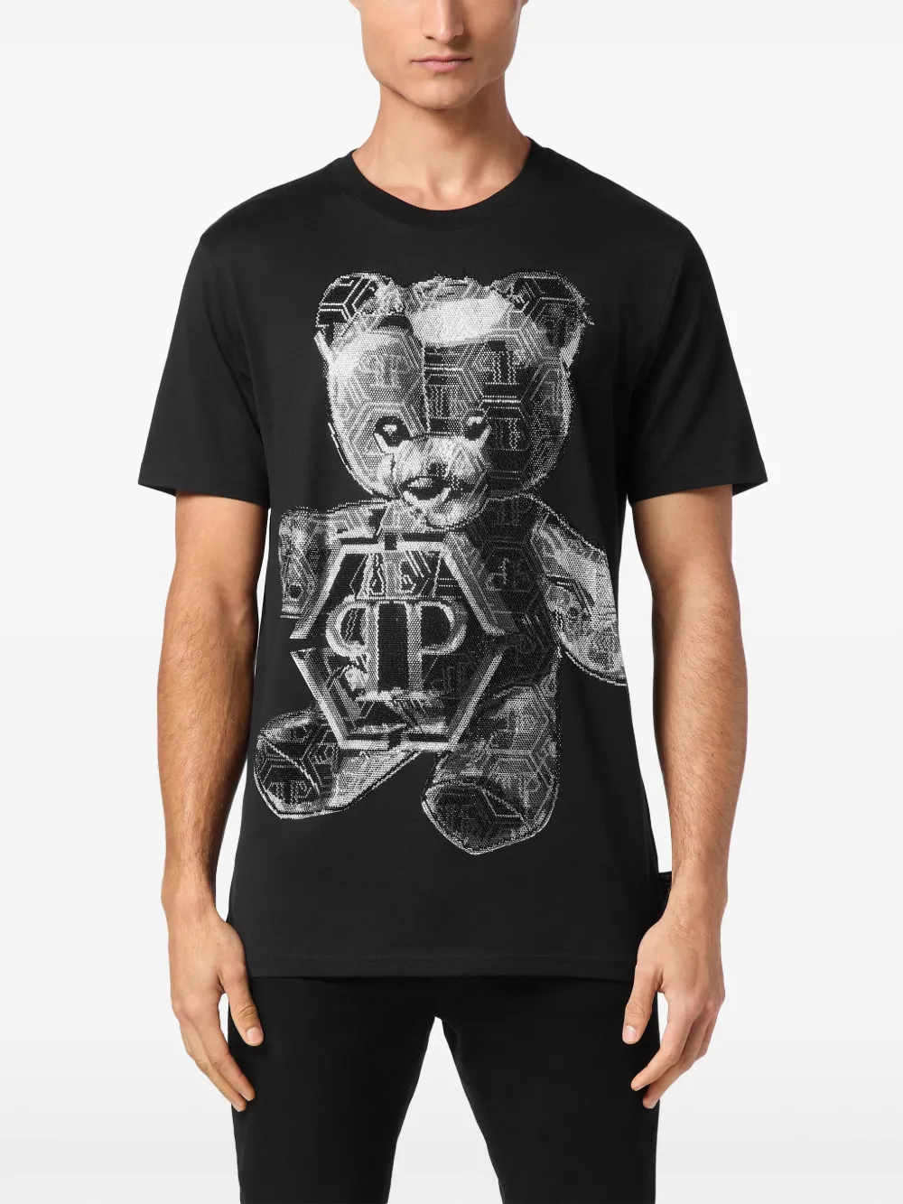 Philipp Plein Teddy Bear-appliqué cotton shirt | T-Shirts | Image 2