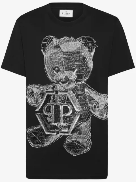 Philipp Plein camisa con aplique Teddy Bear