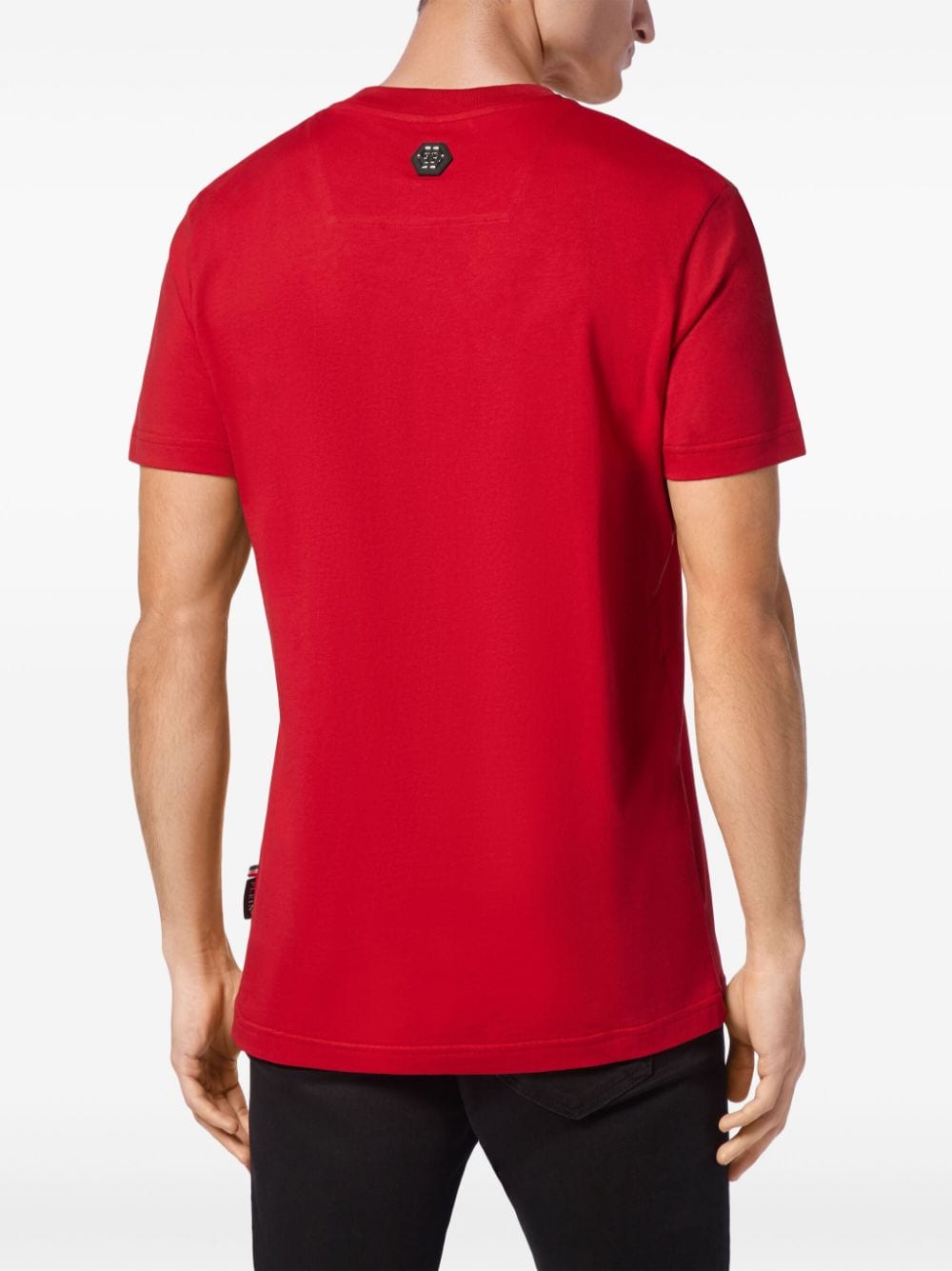 Shop Philipp Plein Skull Round-neck T-shirt In Red