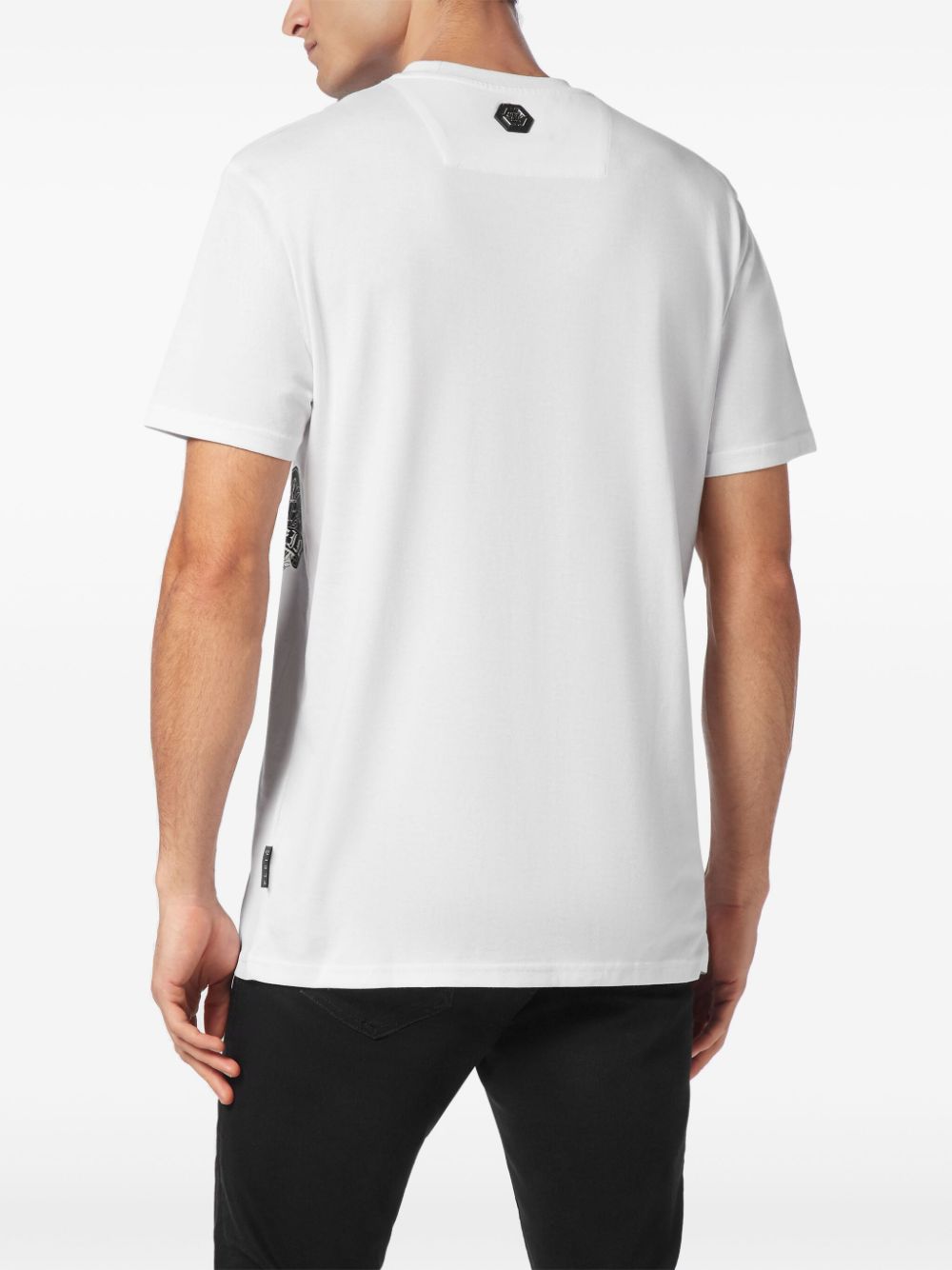 Shop Philipp Plein Ss College T-shirt In White