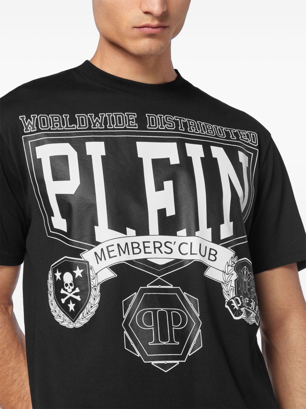 Shop Philipp Plein Ss College T-shirt In Black