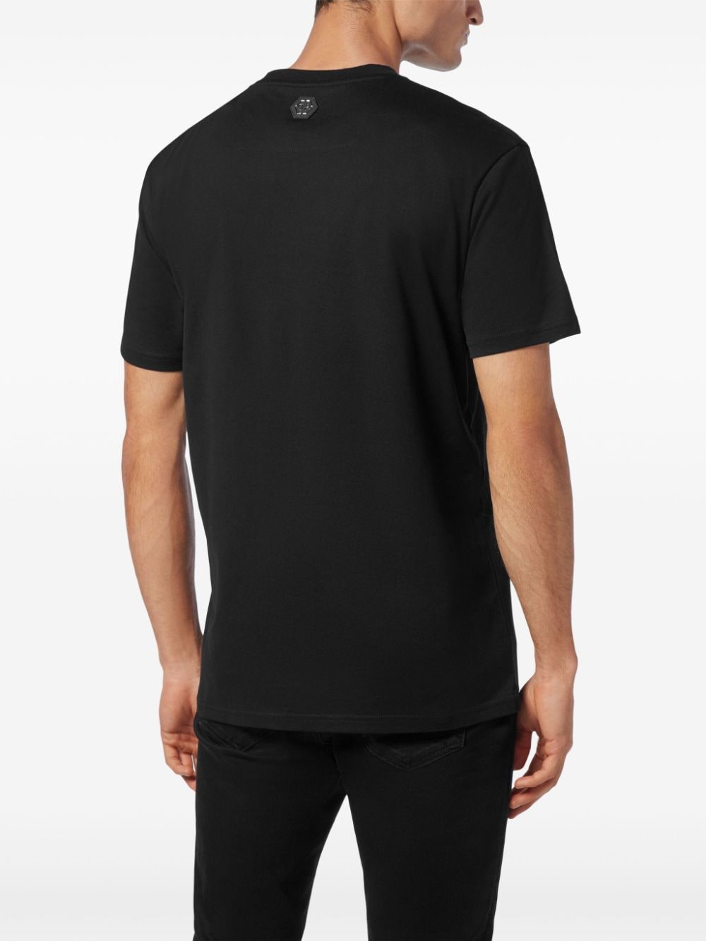 Shop Philipp Plein Ss College T-shirt In Black