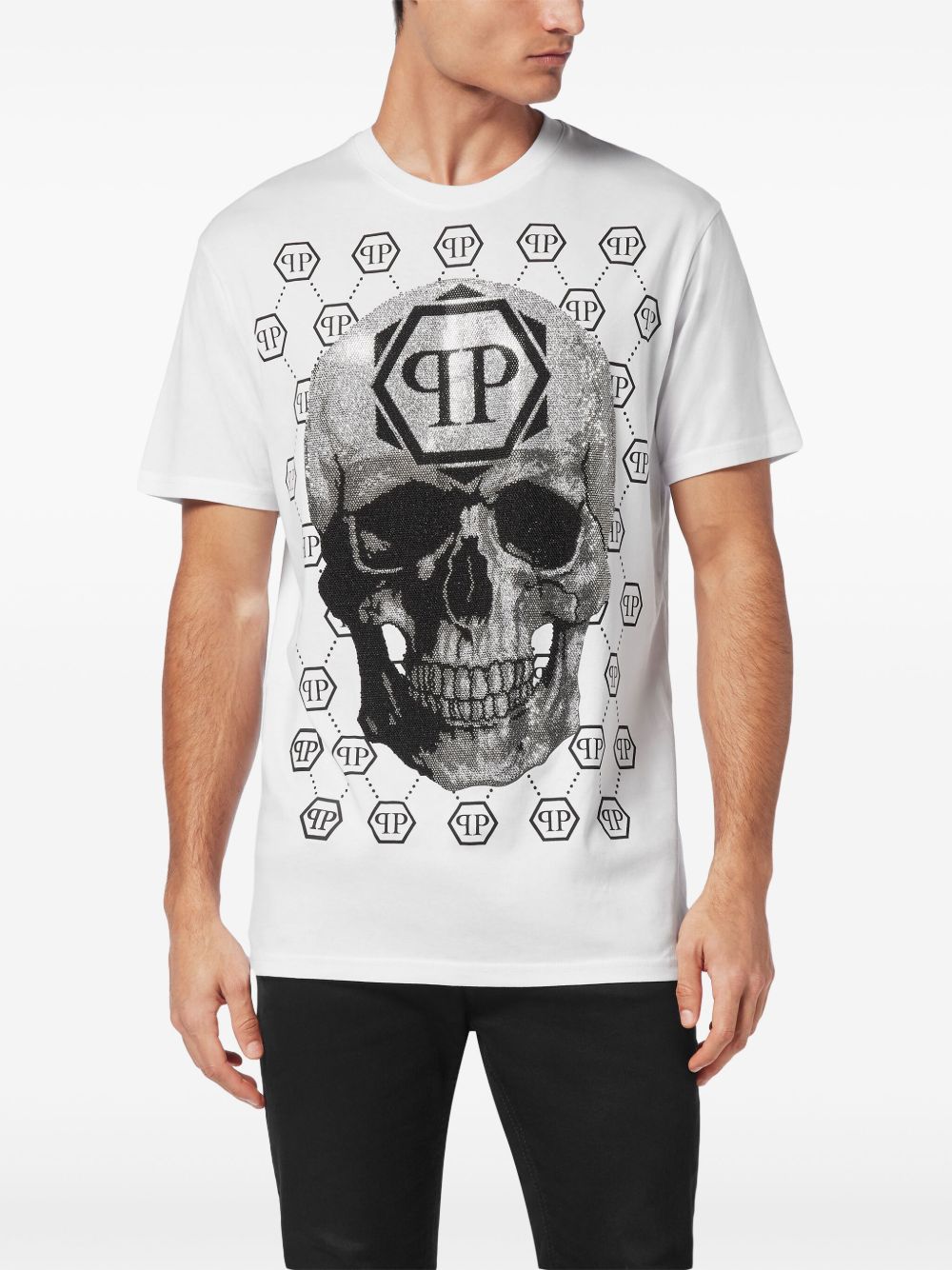 Philipp Plein rhinestone-embellished cotton t-shirt Men