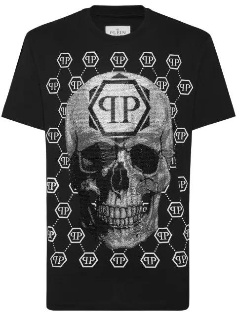 Philipp Plein rhinestone-embellished Skull T-shirt
