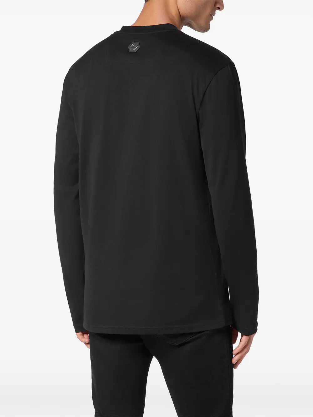 Philipp Plein Katoenen T-shirt met logoprint Zwart