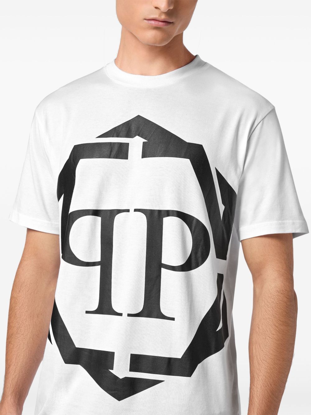 Shop Philipp Plein Logo Print T-shirt In White