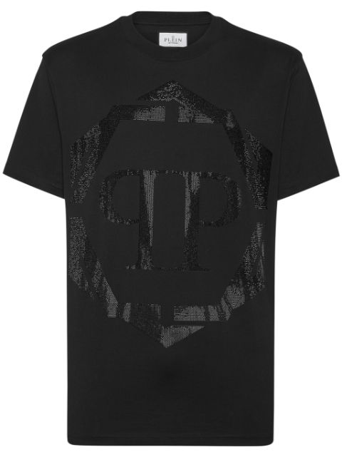 Philipp Plein rhinestone-logo cotton t-shirt Men