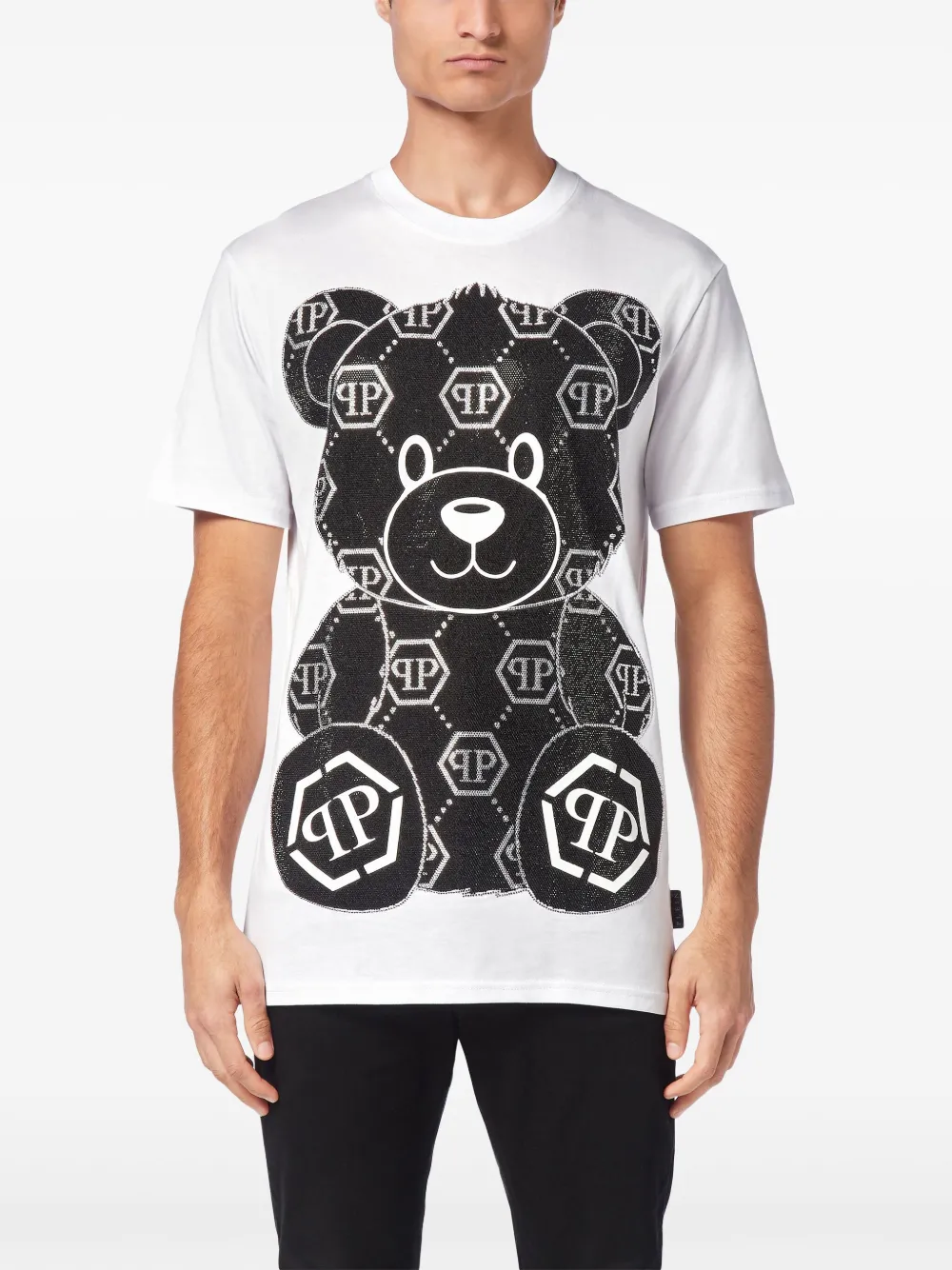 Philipp Plein T-shirt met teddybeerprint Wit