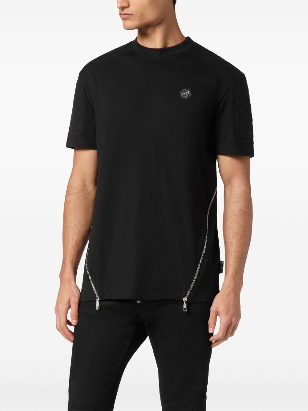 Philipp Plein zip-detail crew-neck T-shirt Men