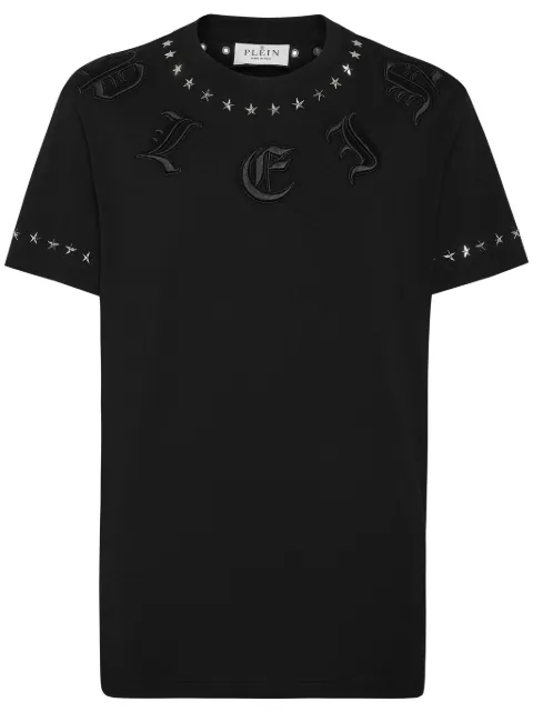 Philipp Plein playera con logo gótico