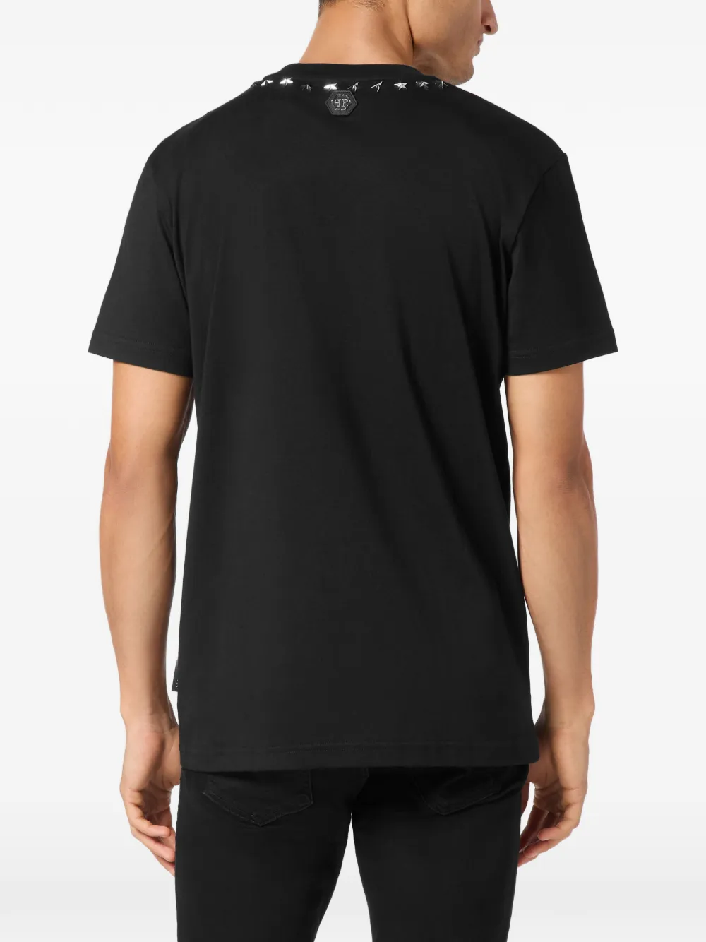 Philipp Plein T-shirt met ronde hals en logo Zwart