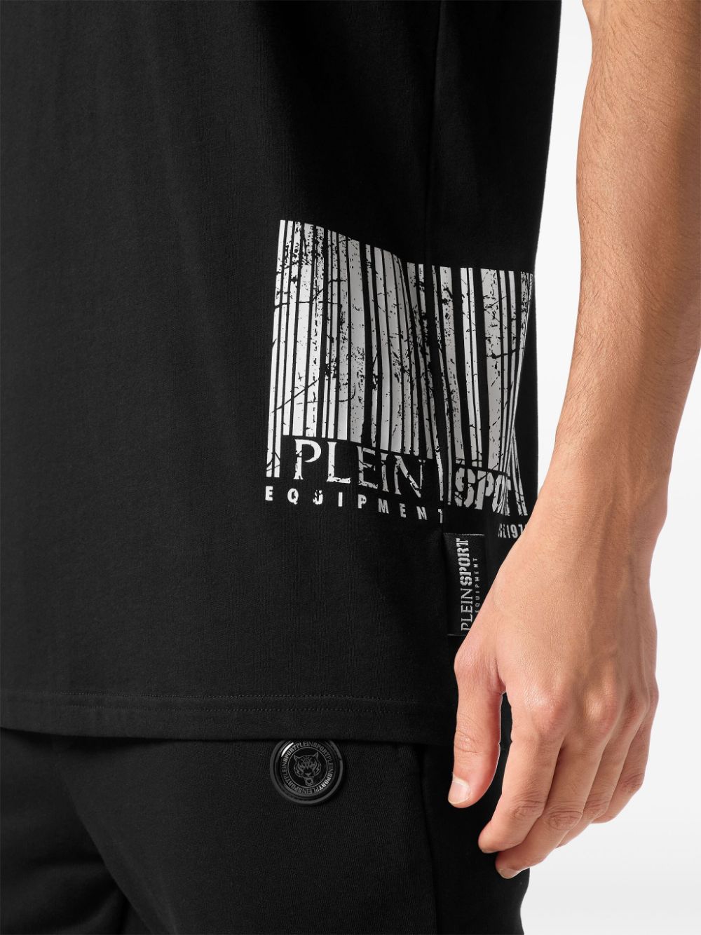 Shop Plein Sport Barcode T-shirt In Black