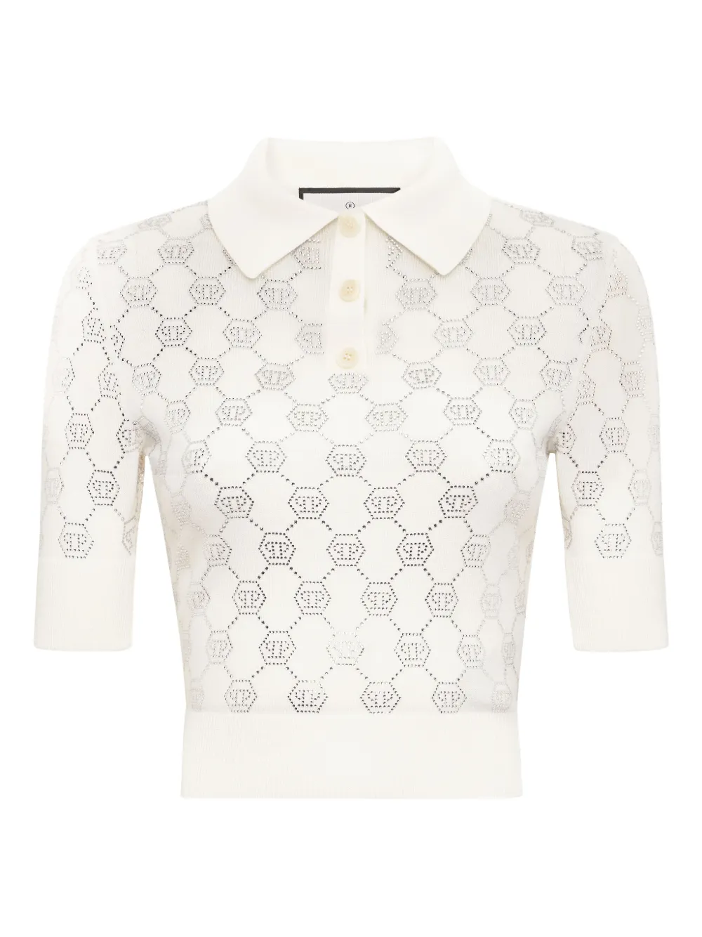 Philipp Plein Top met monogram Beige