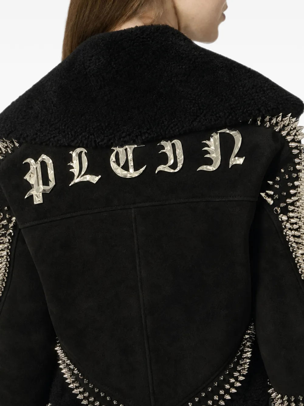 Philipp Plein stud-embellished cropped jacket Zwart