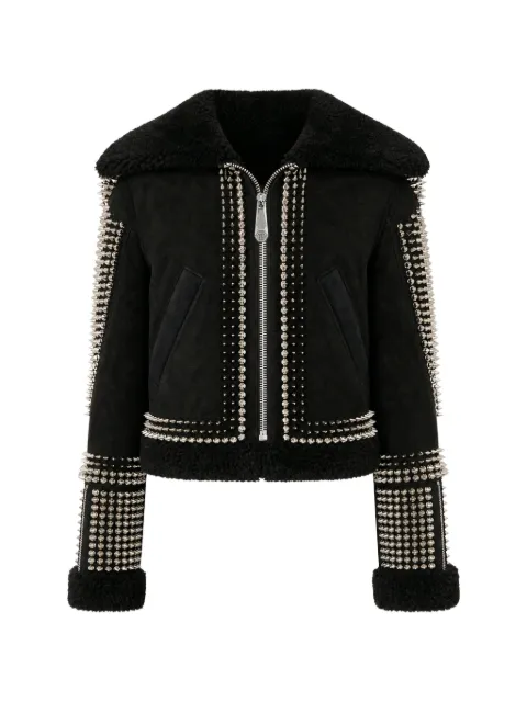 Philipp Plein stud-embellished cropped jacket
