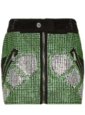Philipp Plein crystal-embellished skirt - Green