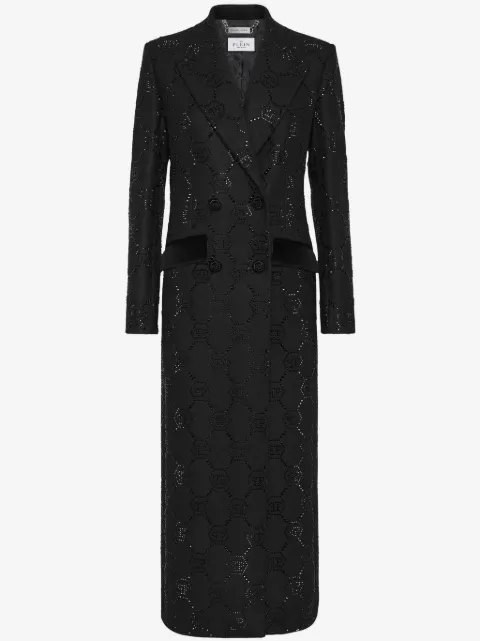 Philipp Plein manteau croisé à motif monogrammé