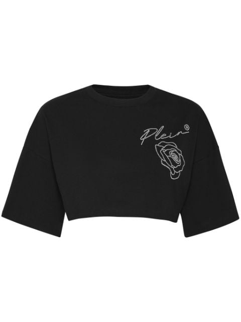 Philipp Plein Roses crop top