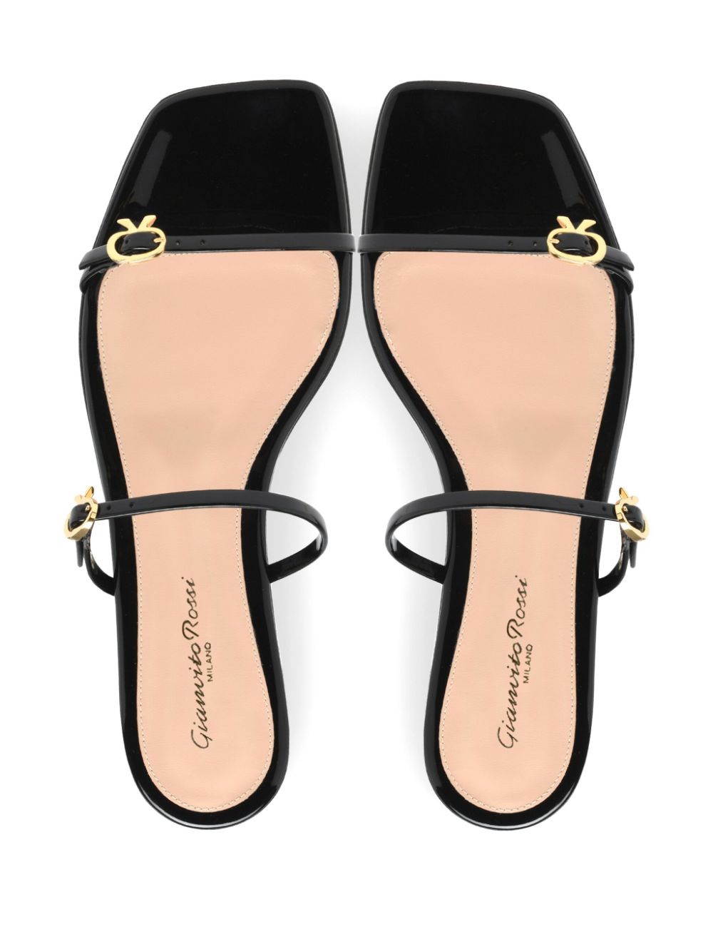 Gianvito Rossi Ribbon Cruise leather slides Black