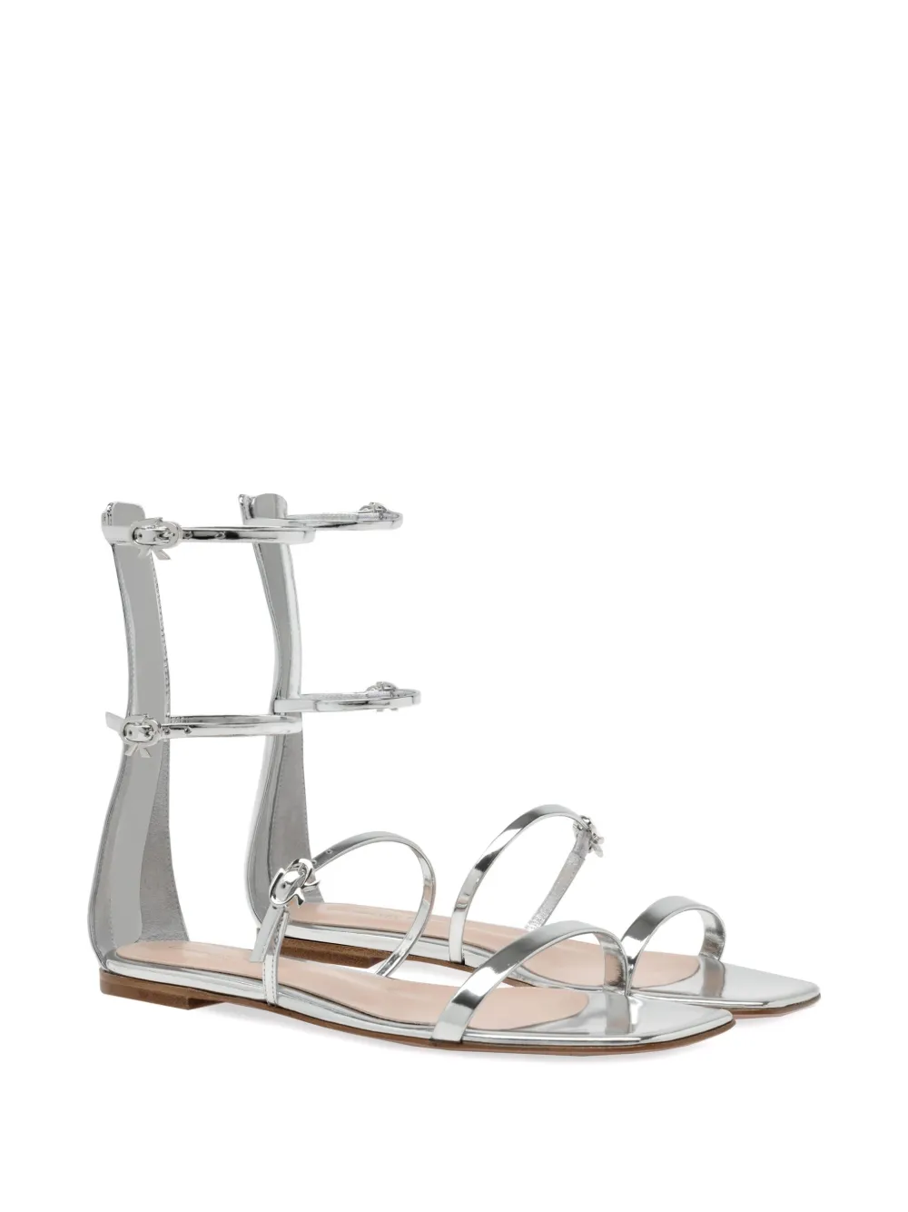 Gianvito Rossi Ribbon Downtown sandalen Zilver