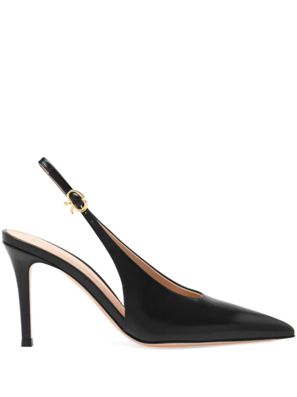 Gianvito Rossi Robbie 85mm Slingback Pumps in Black