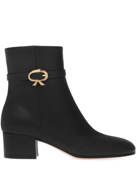 Gianvito Rossi Ribbon leather ankle boots Women