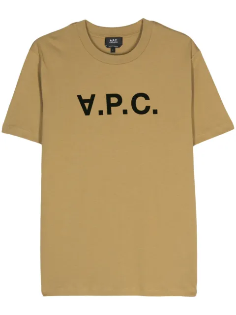 A.P.C. T-Shirt mit beflocktem Logo