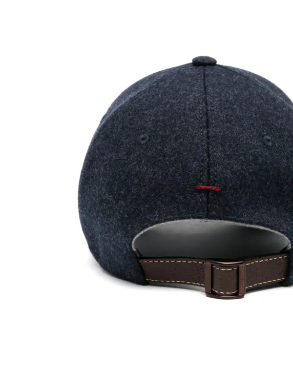 Brunello Cucinelli embroidered-logo Wool Baseball Cap | Blue
