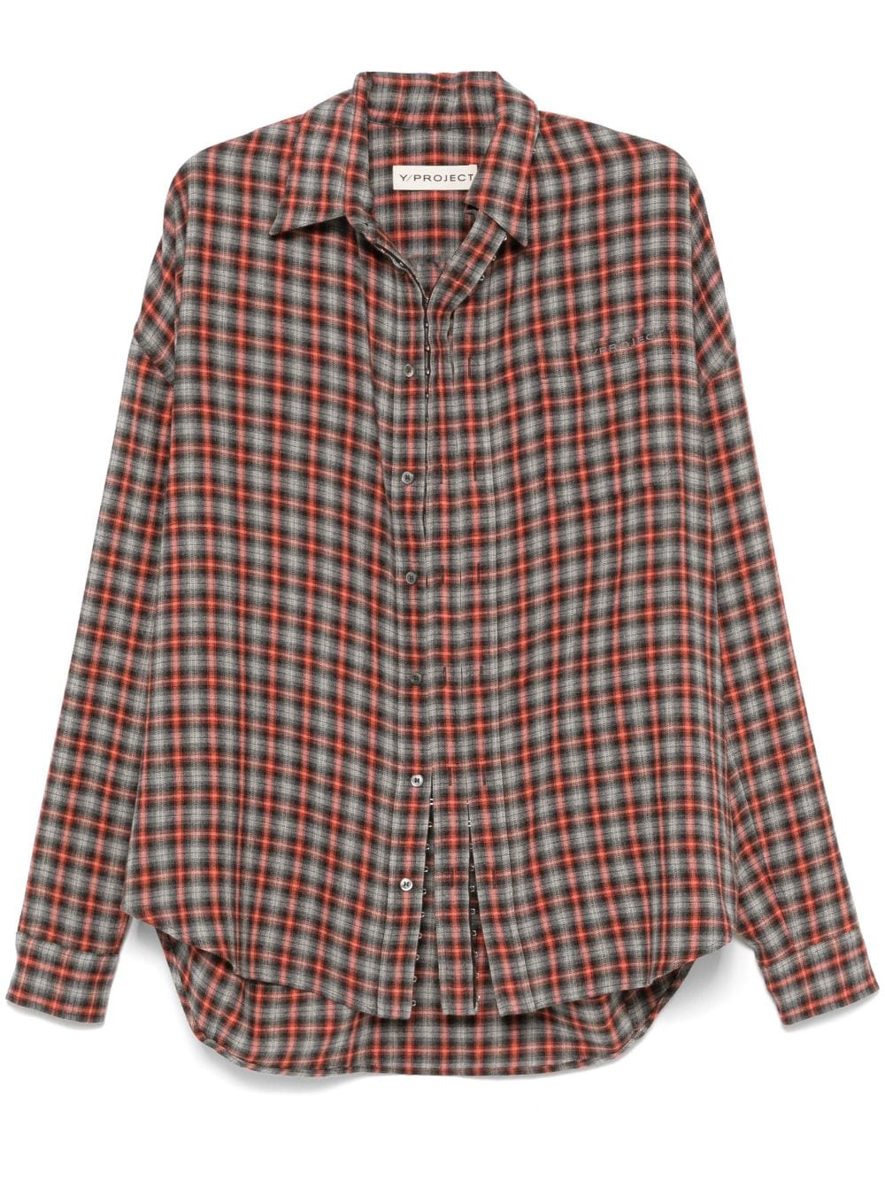 Shop Y/project Check-pattern Shirt In Red