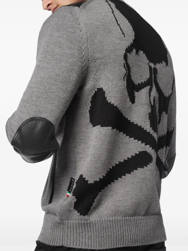 Philipp Plein Skull&Bones カーディガン | グレー | FARFETCH JP