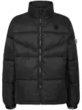 Plein Sport logo patch puffer jacket - Black