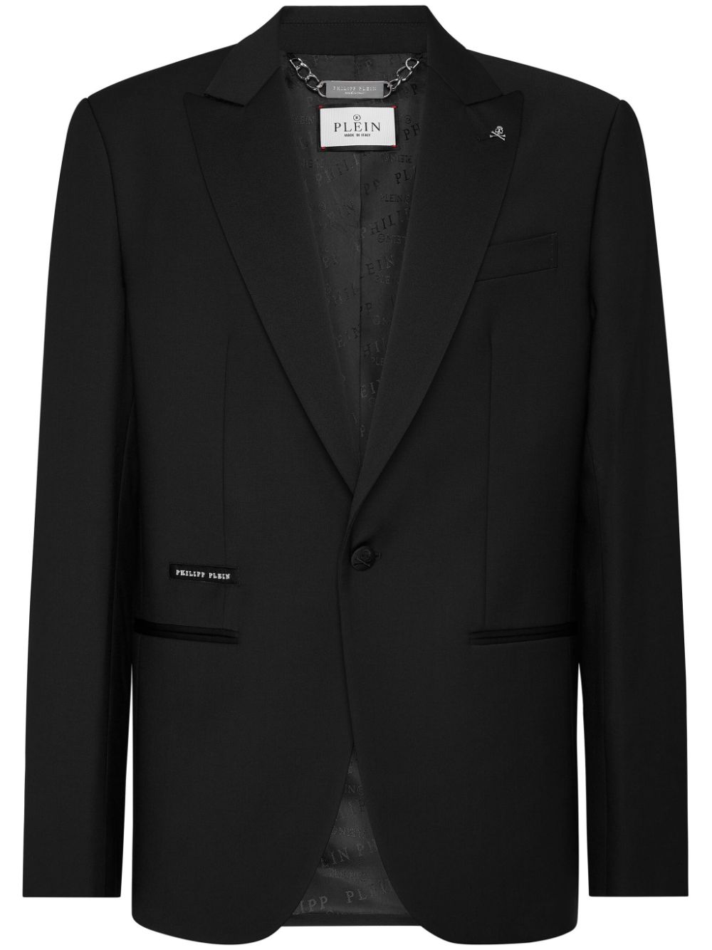 Shop Philipp Plein Tuxedo Blazer In Black