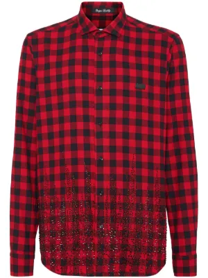 A BATHING APE® チェック シャツ | オレンジ | FARFETCH JP