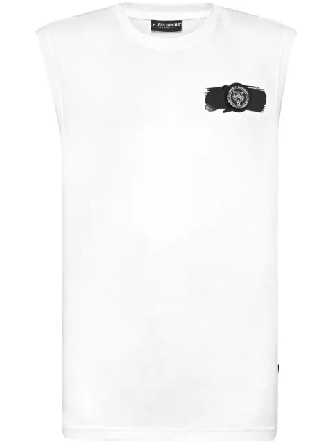 Plein Sport playera sin mangas con cuello redondo