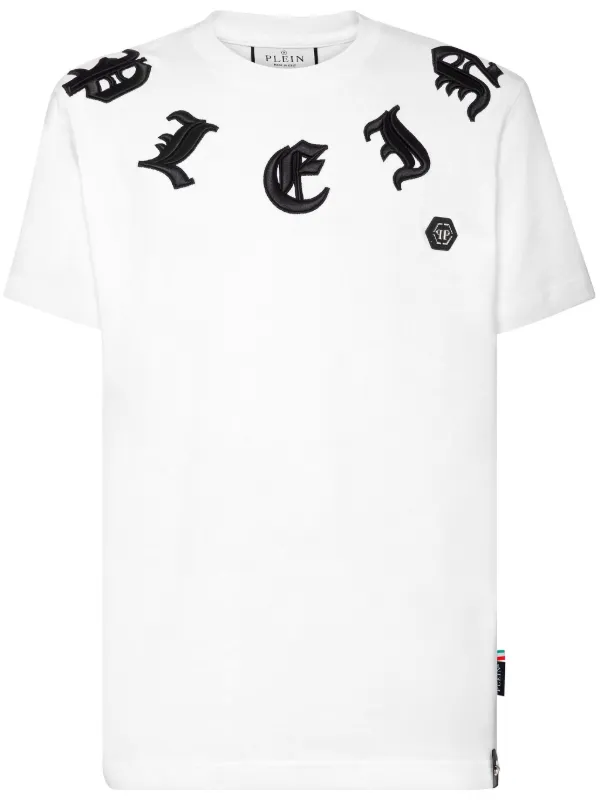 Philipp Plein Camiseta SS Gothic Plein | Branco | FARFETCH BR