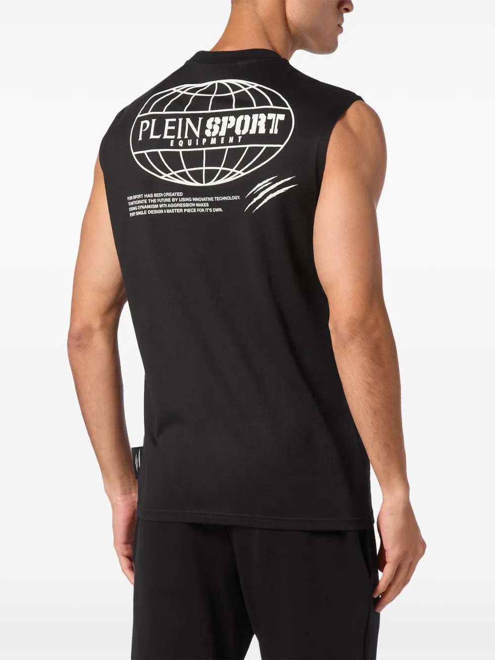Plein Sport T-shirt met logoprint Zwart