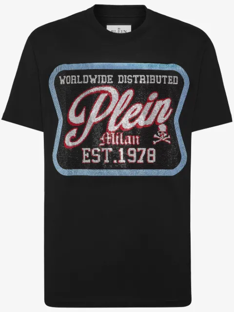 Philipp Plein logo-patch crew-neck T-shirt
